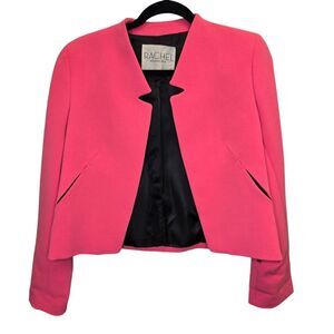 RACHEL Rachel Roy Women's 6 Pink Open Zipper Blazer Jacket